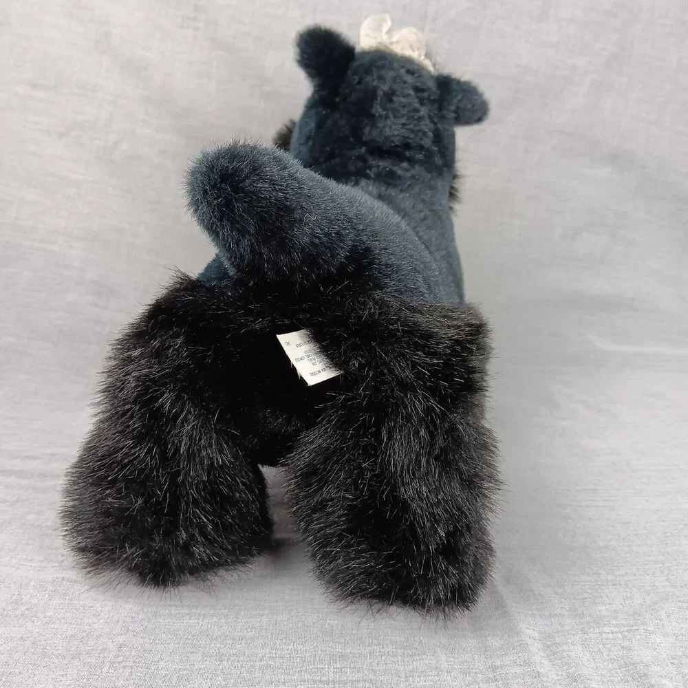 Dan-dee Black Scottish Terrier Dog Standing Realistic Puppy Plush Stuffed Animal